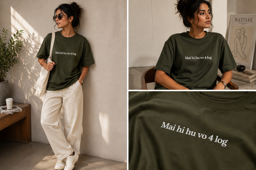 Chaar Log | Premium Unisex Oversized Classic Dark T-Shirt