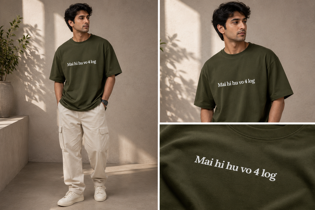 Chaar Log | Premium Unisex Oversized Classic Dark T-Shirt