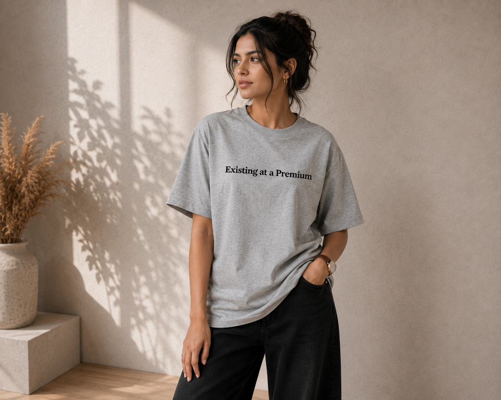 Existing At a Premium | Premium Unisex Oversized Classic T-Shirt