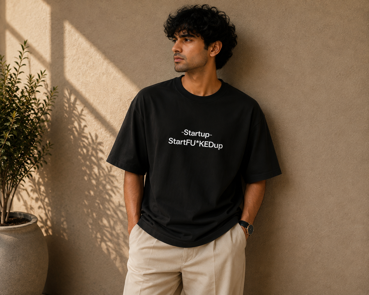 Startup | Premium Unisex Oversized Classic Dark T-Shirt