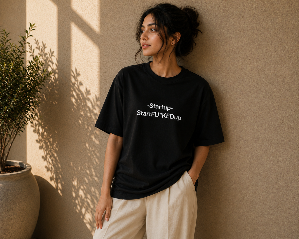 Startup | Premium Unisex Oversized Classic Dark T-Shirt