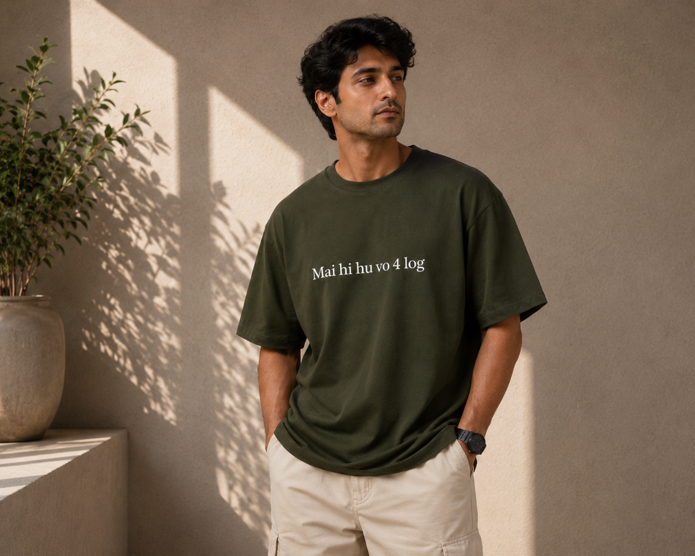 Chaar Log | Premium Unisex Oversized Classic Dark T-Shirt