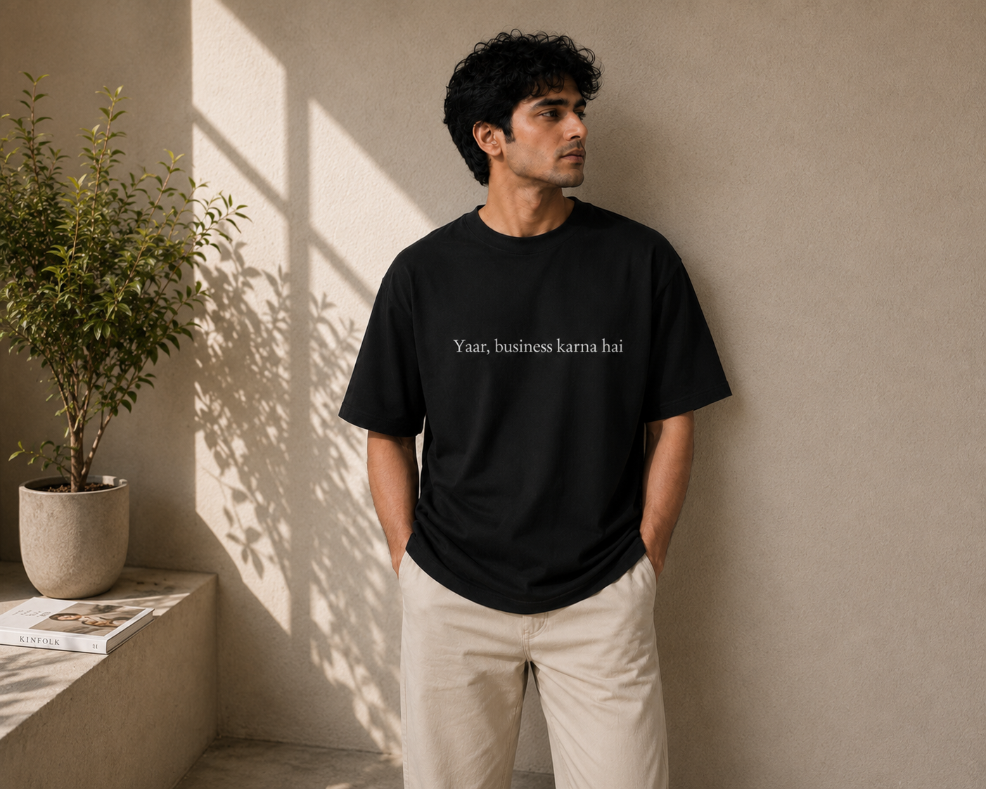 Business Karna Hai | Premium Unisex Oversized Classic Dark T-Shirt