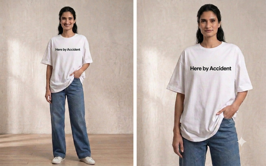 Here By Accident | Premium Unisex Oversized Classic T-Shirt
